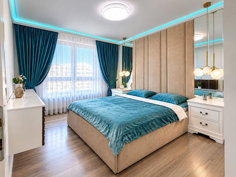 Apartament cu 2 camere semidecomandat, mobilat în Între Lacuri