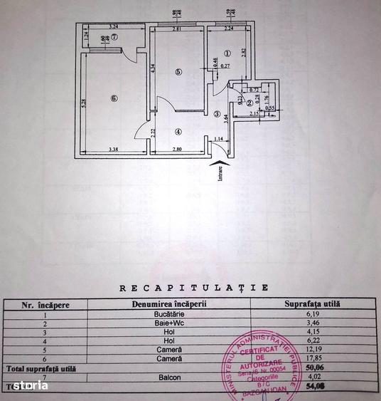 Apartament cu 2 camere decomandat, mobilat în Alexandru cel Bun