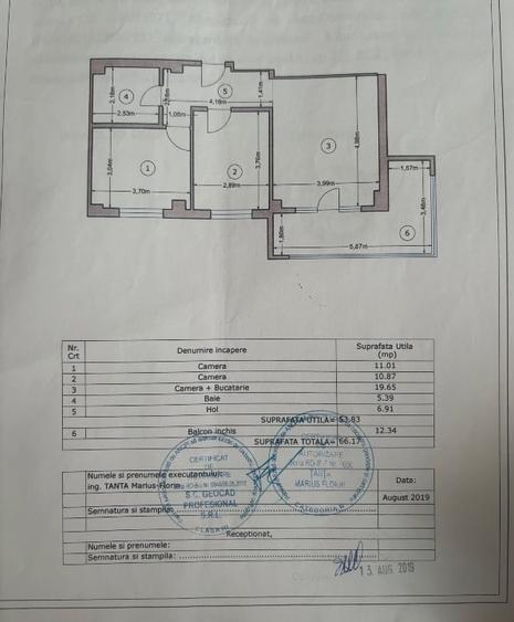 Apartament cu 3 camere decomandat, mobilat în Roșu