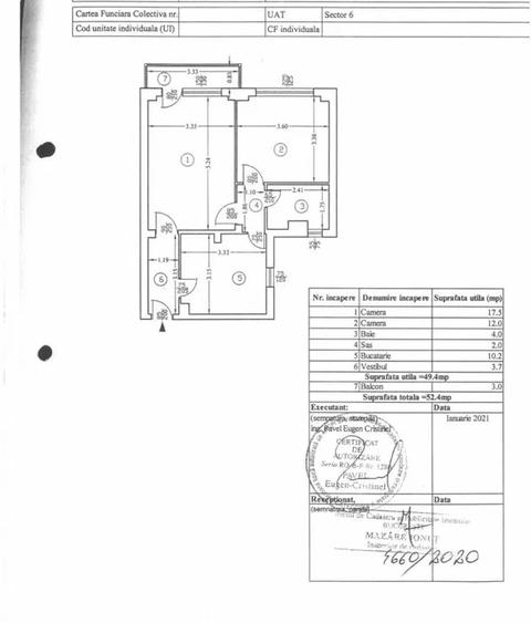 Apartament cu 2 camere decomandat, mobilat în Lujerului