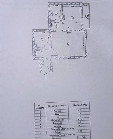 Apartament cu 2 camere semidecomandat în Brâncoveanu