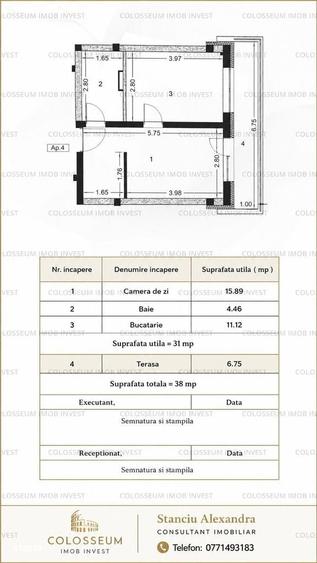 Garsonieră decomandată în Sânpetru