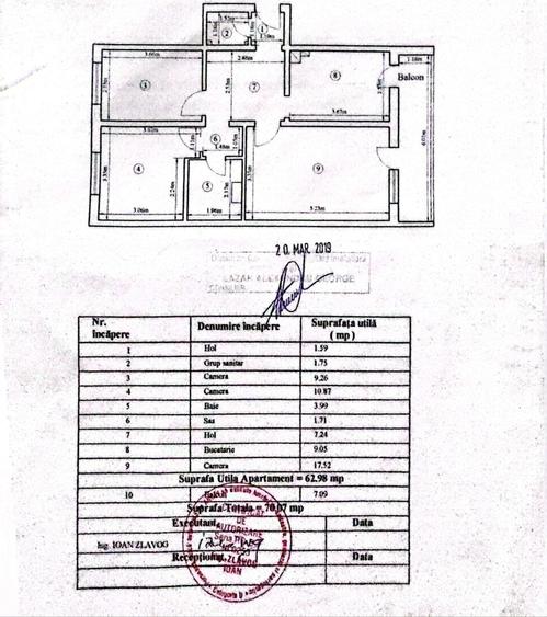 Apartament cu 3 camere decomandat în Central