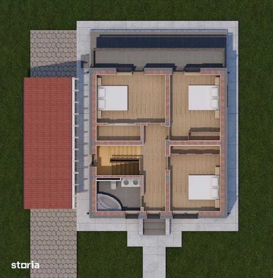 Casă cu 4 camere decomandat cu Teren 450 Mp în Tărlungeni