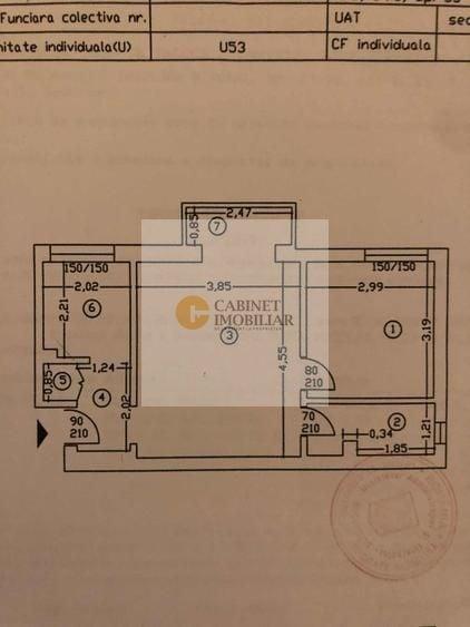Apartament cu 2 camere semidecomandat, mobilat în Universitate