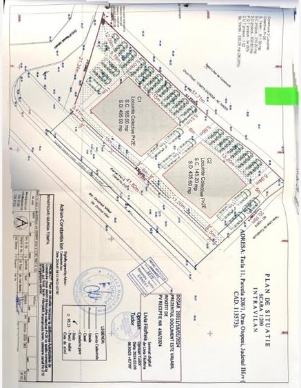 Teren Construcții intravilan de 1060 mp, în Central