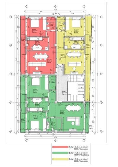 Apartament cu 3 camere în Central