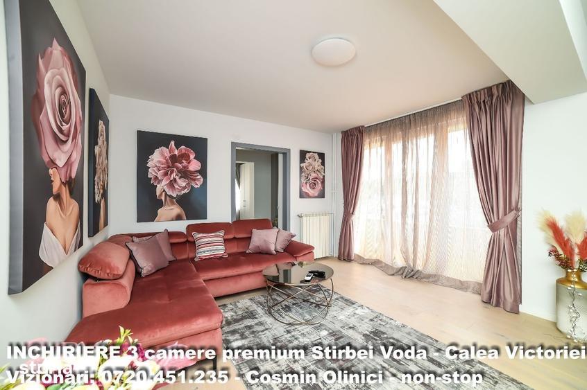 Apartament cu 3 camere, mobilat în Calea Victoriei