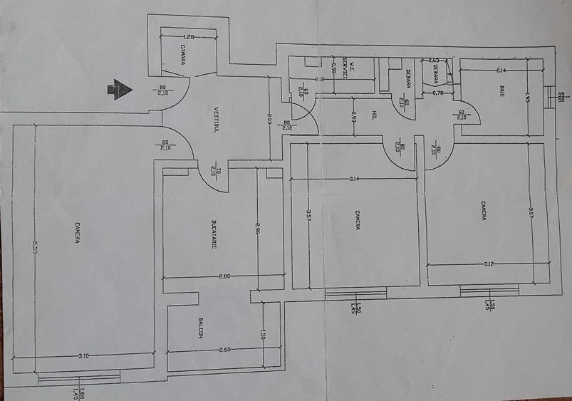 Apartament cu 3 camere decomandat în Sebastian