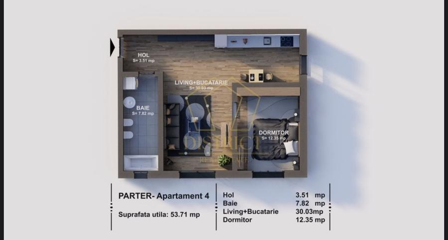 Apartament cu 2 camere decomandat în Giroc