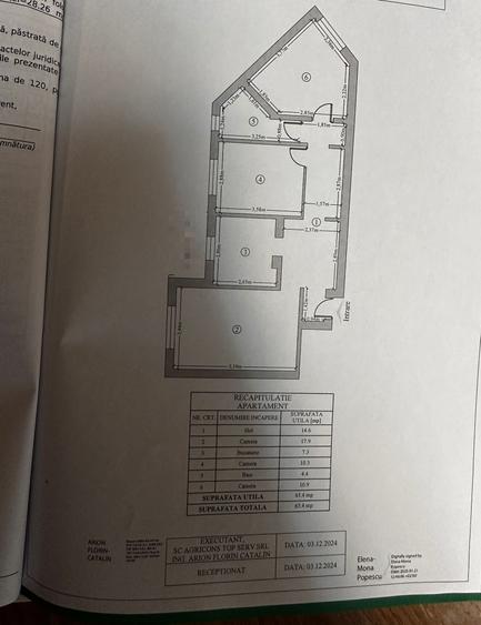 Apartament cu 3 camere decomandat, mobilat în Frumoasa