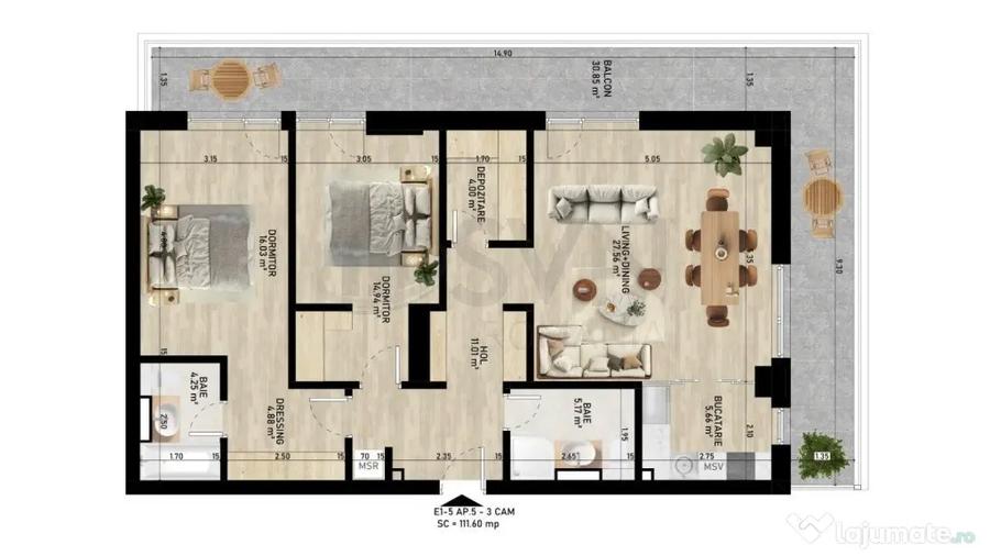 Apartament 3 camere I Gemina by the lake - Bucuresti (Bucuresti-Ilfov) - 3