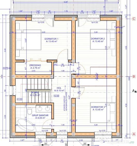 Casă cu 4 camere cu Teren 450 Mp în Tărlungeni