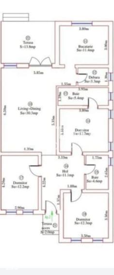Duplex pe parter cu 4 camere in Cornesti - 13