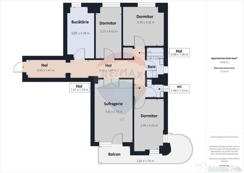 Apartament 4 camere, 84 mp, Centru Civic - Brasov (Brasov) - 14