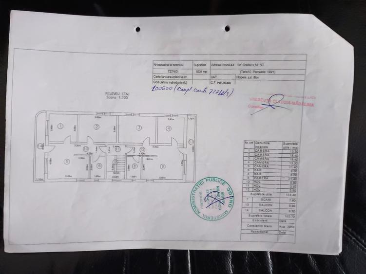 Casă individuală cu 10 camere cu Teren 1000 Mp în Central