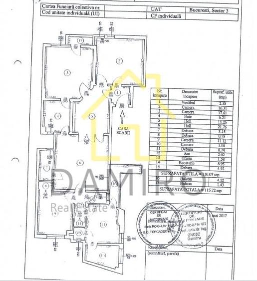 Apartament cu 5 camere semidecomandat în Calea Călărașilor