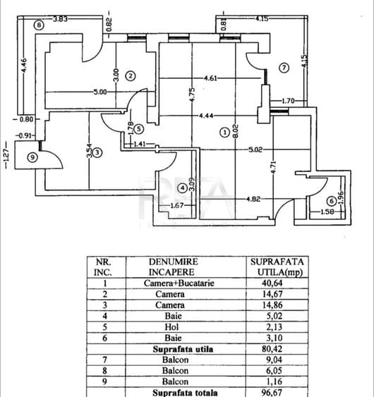 3 camere Aviatiei decomandat, parcare, et. 2, an 2016, 96 mp - 10