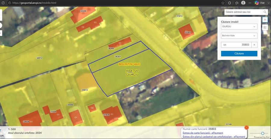 1.312 mp Teren intravilan construibil , Bolintin-Vale, Str. Libertatii - toate utilitatile - 7
