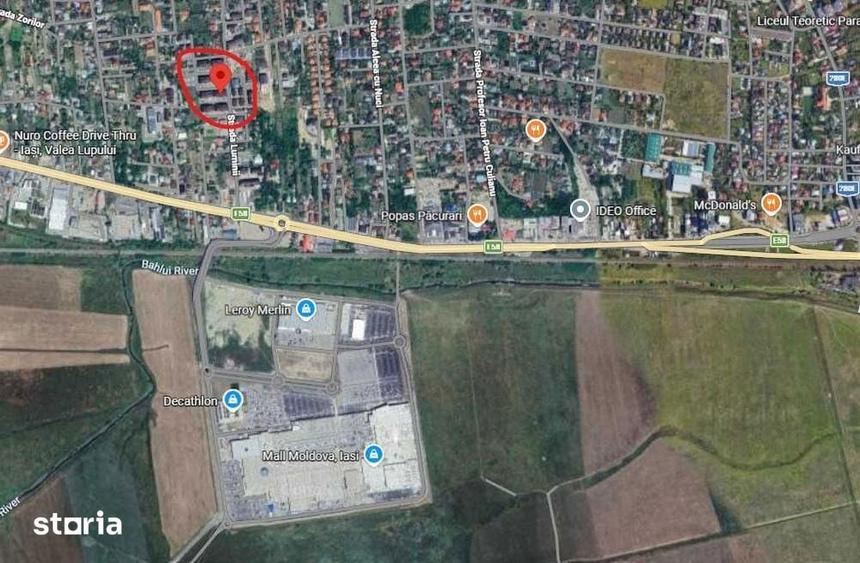 Apartament cu 2 camere decomandat în Valea Lupului