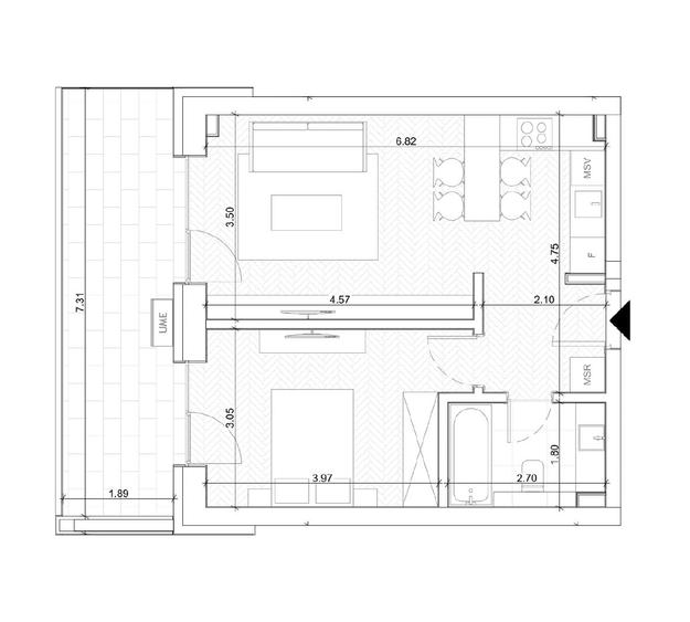 Apartament cu 2 camere în Ghencea