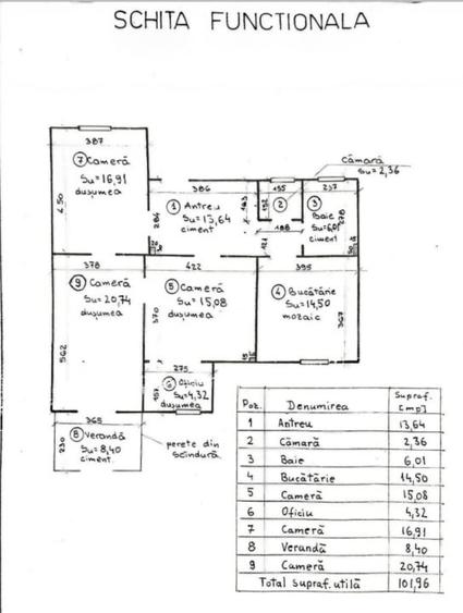 Apartament cu 3 camere semidecomandat, mobilat în Zorilor