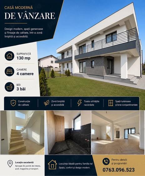 Casă cu 4 camere cu Teren 170 Mp în Corbeanca