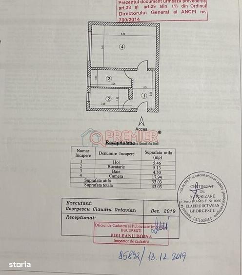 Garsonieră decomandată în Drumul Găzarului