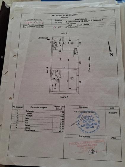 Vand apartament, 2 camere, parter, situat in Olteni?a, jud.Calarasi, zona centrala, pre? 45000 euro - 2