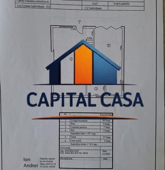 Casă individuală cu 6 camere cu Canalizare în Tărtășești