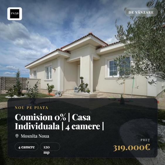 Casă individuală cu 4 camere cu Canalizare în Moșnița Nouă