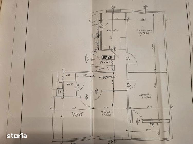 Apartament cu 4 camere decomandat în Berceni