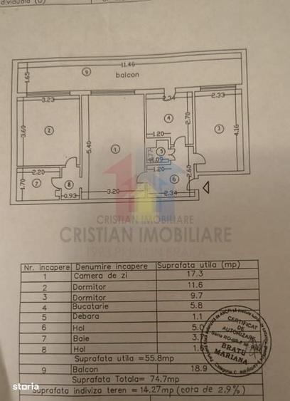 Apartament cu 3 camere semidecomandat în Gării