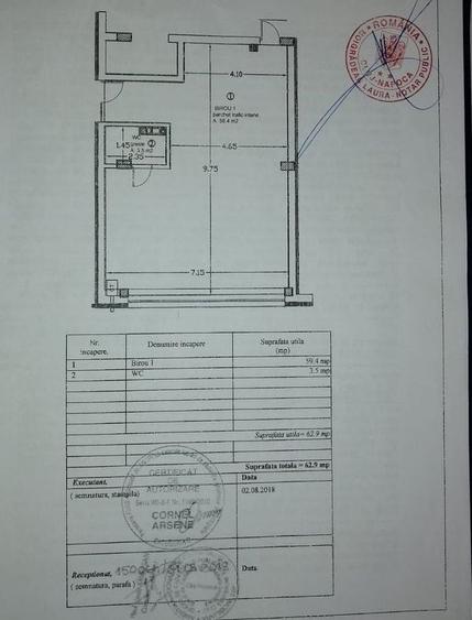 Birou, de 62.900001525879 mp, în Central