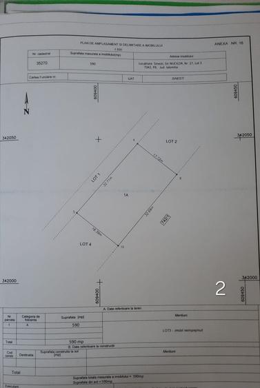 Teren de 590 mp, în Sinești