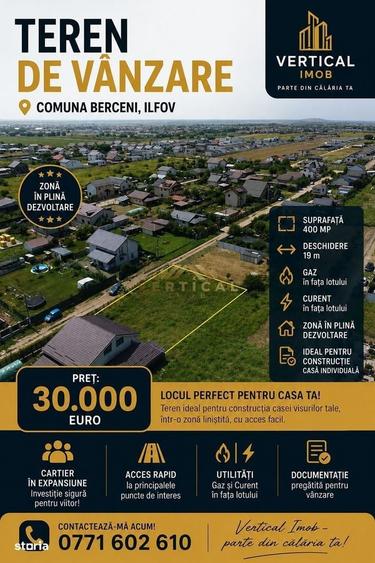Teren 400 mp, 19 m deschidere, Berceni - 2