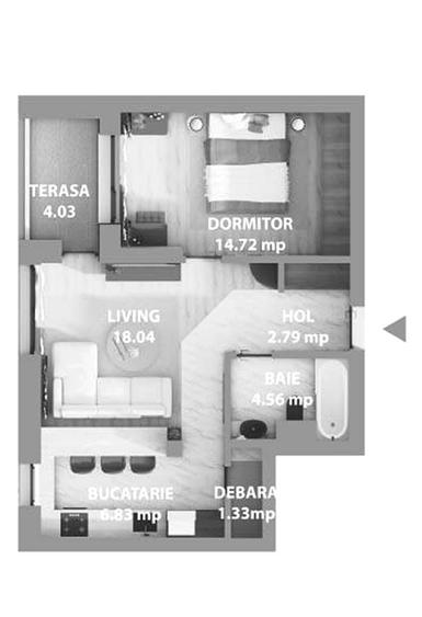 Studio - 2 camere, bloc nou finalizat, Bartolomeu - Lanii. - 1