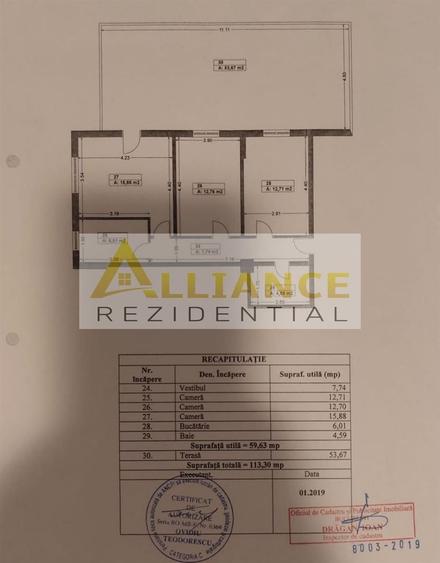 Apartament cu 3 camere decomandat, mobilat în Progresul