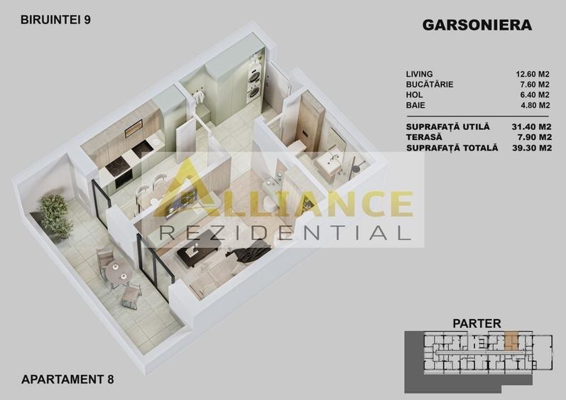 APARTAMENTE NOI CU CURTE PROPRIE | STR. BIRUINTEI I METROU - 3