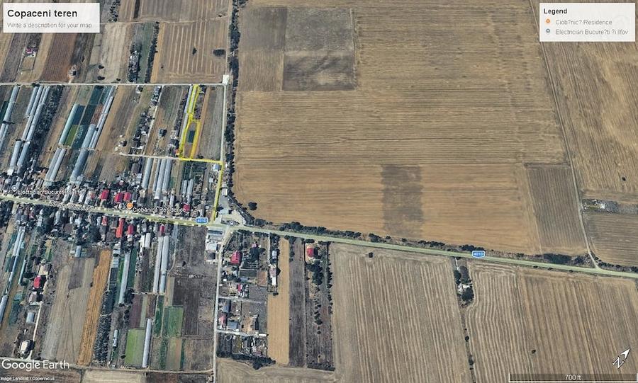 Teren de 3000 mp, în Copăceni