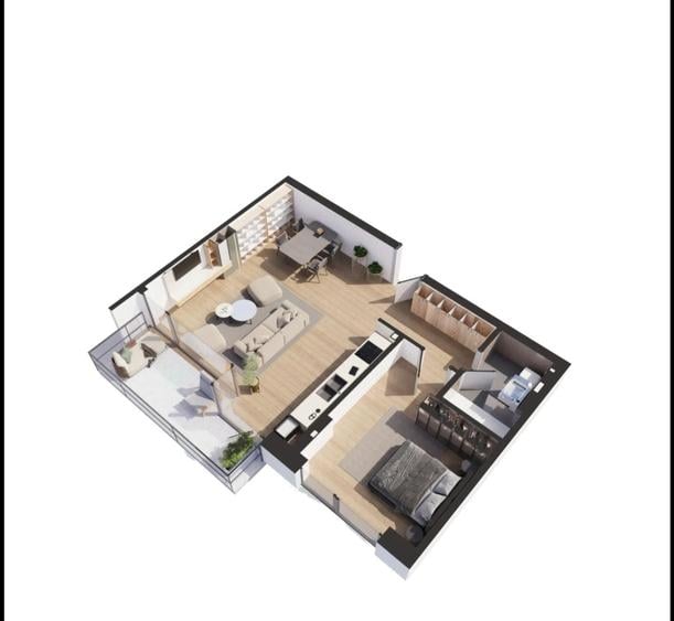 Apartament cu 2 camere decomandat în Pipera