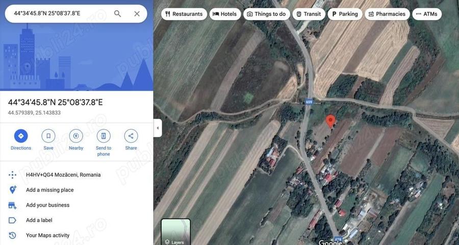 Teren de 41650 mp, în Mozăceni