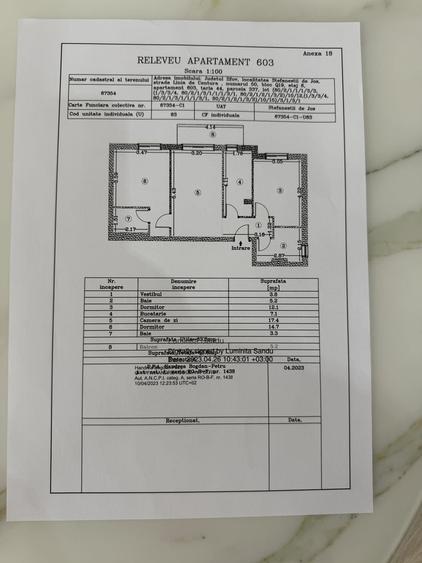 Apartament cu 3 camere decomandat în Tunari