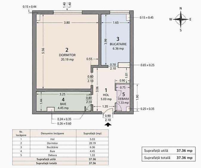 Garsoniera decomandata | 37 mp | Bloc 1990 | 75.000 | Ideala atat pentru locuit, cat si pentru investitie - 5