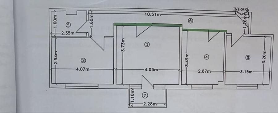 Apartament cu 3 camere decomandat în Central