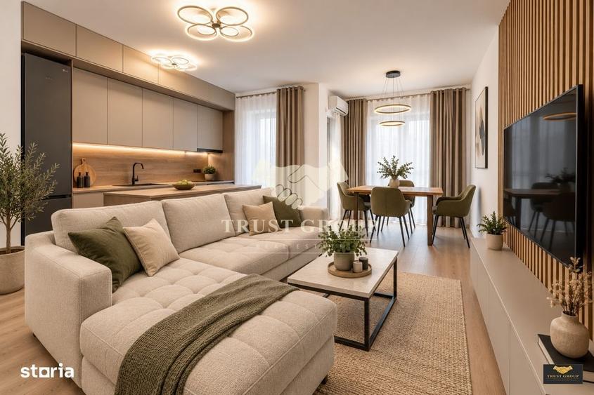 Apartament cu 2 camere semidecomandat, mobilat în Domenii