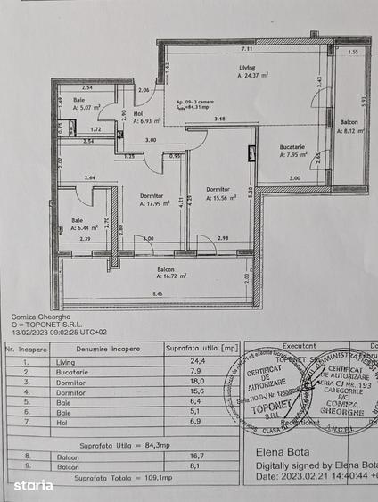 Apartament cu 3 camere | 84 mp | Scala Frunzisului - 1
