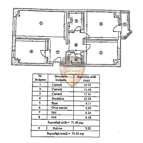 Apartament cu 3 camere decomandat, mobilat în Faleza Nord