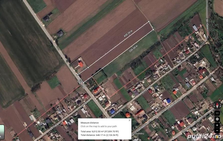 Teren de 9000 mp, în Hărmăneștii Noi