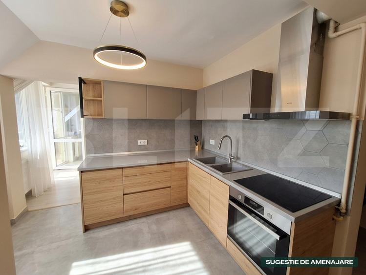 Apartament cu 3 camere semidecomandat, mobilat în Micro 16